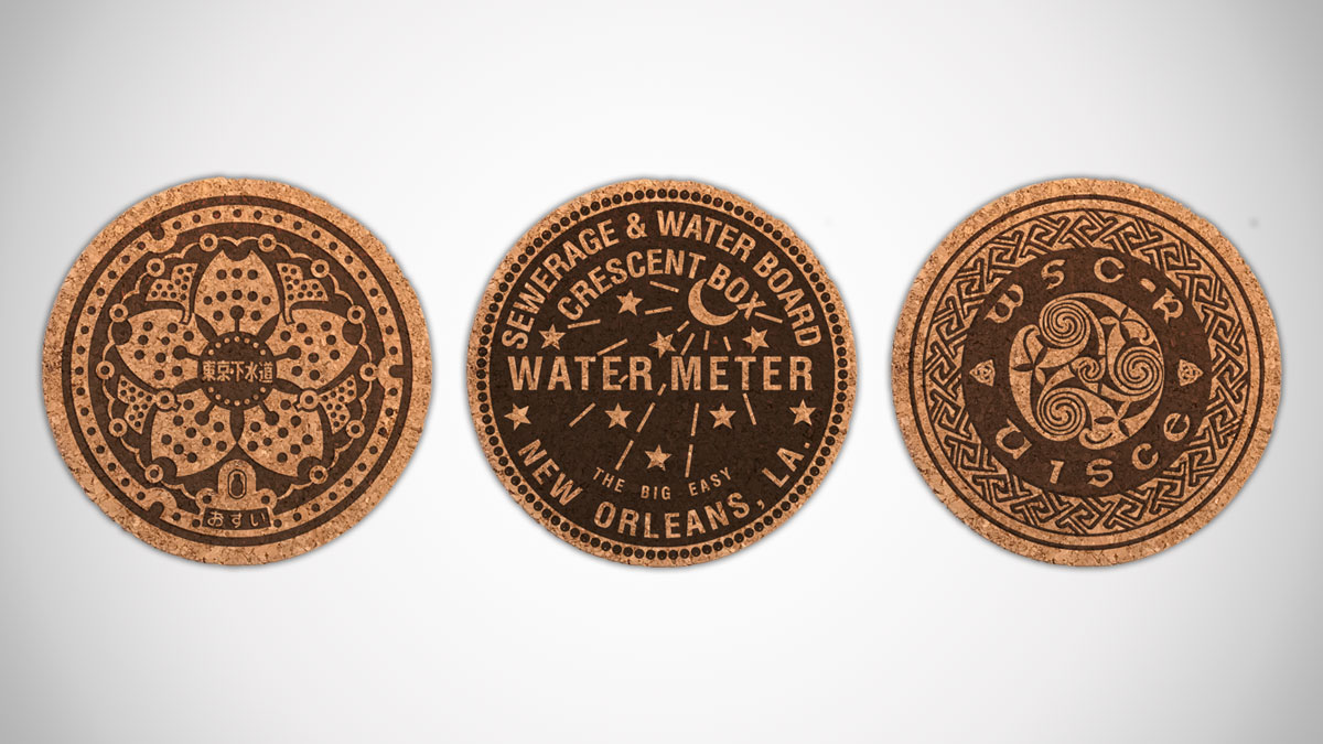 RethinkTANK City Manhole Cover Coasters & Trivets RethinkTANK City Manhole Cover Coasters & Trivets