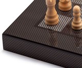 Carbon Fiber Folding Chess, Checkers & Backgammon Set