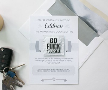 Go F Yourself Condom Card Go F Yourself Condom Card