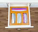 Bamboo Ziplock Bag Organizer & Dispenser