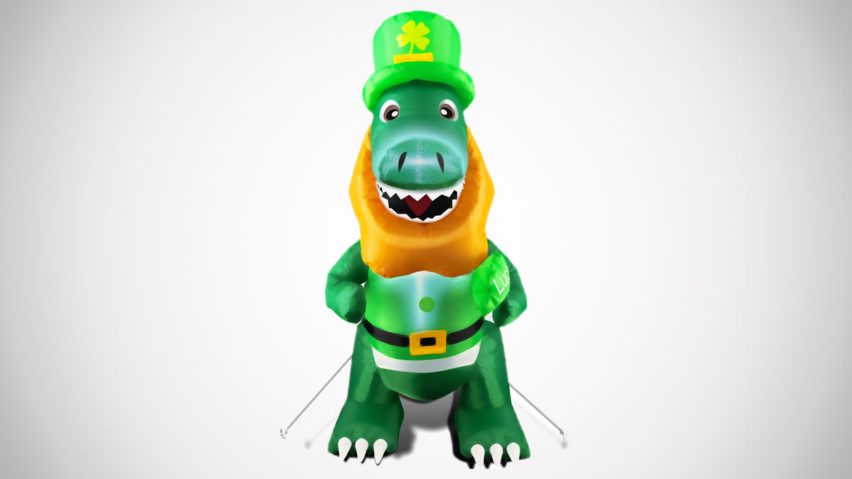 4' Tall St. Patrick's Day T-Rex