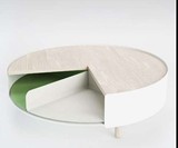 Rotating Pie Chart Coffee Table