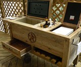 Rustic Patio Bar & Cooler