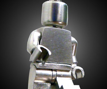 Poseable Sterling Silver LEGO Minifig Poseable Sterling Silver LEGO Minifig
