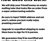 Embarrassing Box Prank Mailer