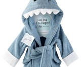Baby Blue Terry Shark Robe