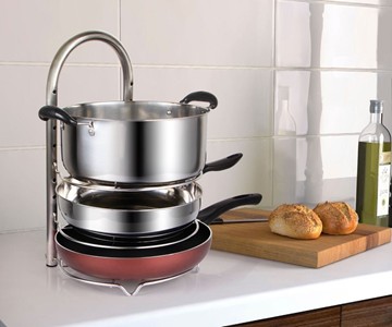 Height Adjustable Pot & Pan Organizer Rack Height Adjustable Pot & Pan Organizer Rack