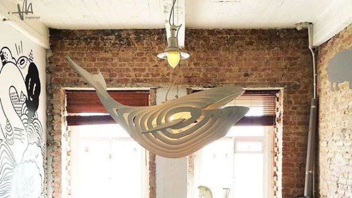 Wooden Whale Pendant Light Wooden Whale Pendant Light