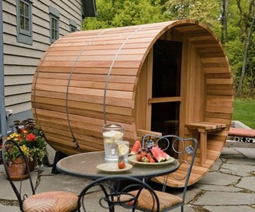2-Person Canopy Barrel Sauna 2-Person Canopy Barrel Sauna
