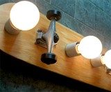 Skateboard Bathroom Vanity Light - Closeup