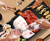 2-in-1 Electric BBQ Grill & Indoor Hot Pot