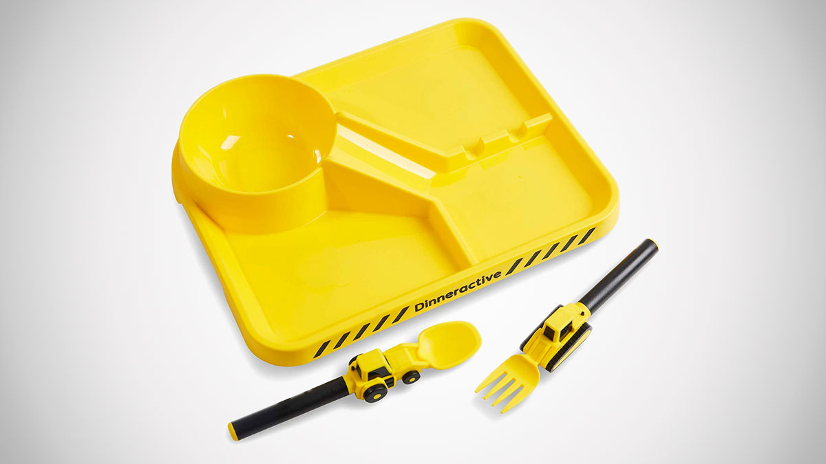 Construction Site Dinner Plate & Utensils