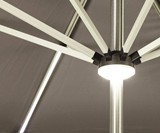 9' Solar Powered LED Lighted Patio Umbrella