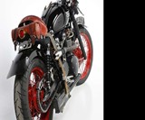 Steampunk Motorcycle with Firing Machine Guns