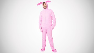 A Christmas Story Ralphie Parker Men's Deranged Bunny Pajamas