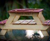 Mini Picnic Table Beer Holder or Condiment Rack