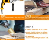 Jerax Tools Kindling Cracker - Wood Splitting Drill Bit