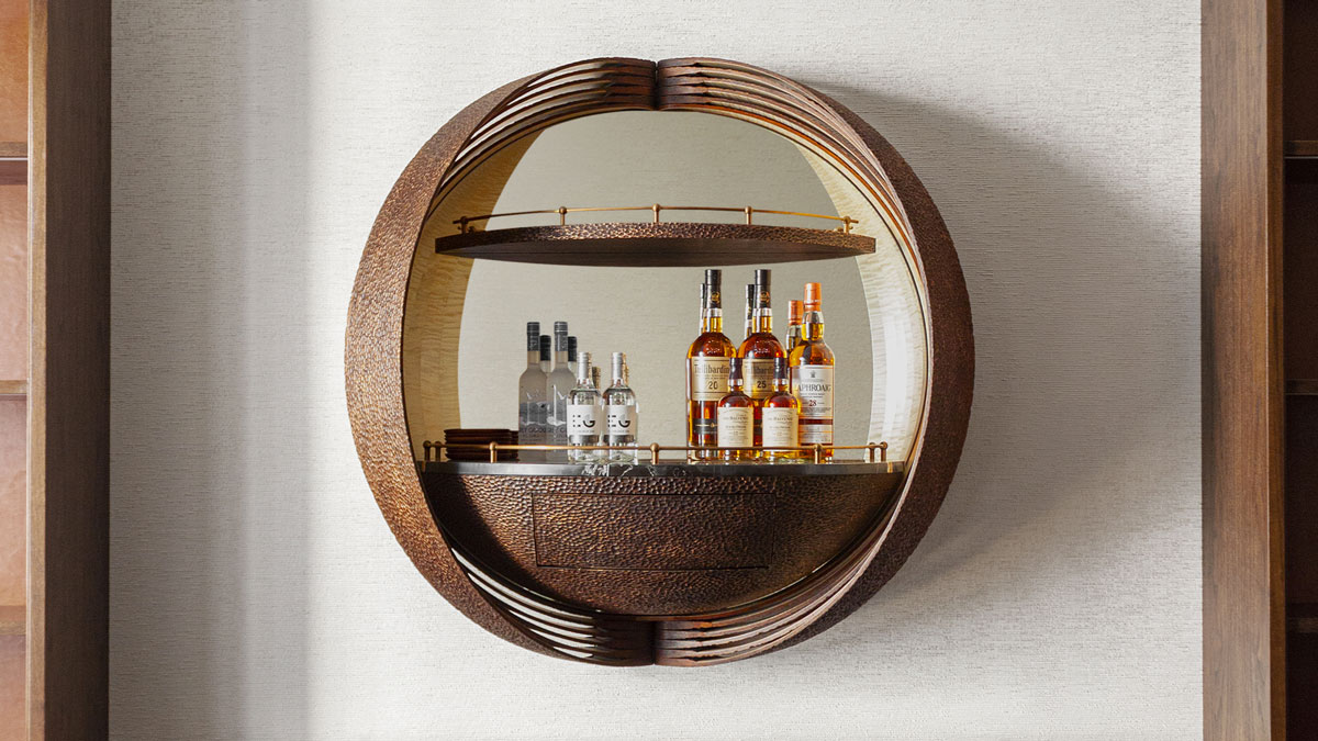 Dime Wall-Mounted Bar Cabinet