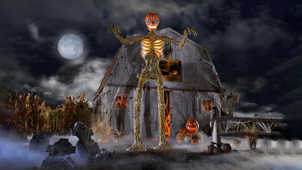 12' Inferno Pumpkin Skeleton with LCD Eyes 12' Inferno Pumpkin Skeleton with LCD Eyes