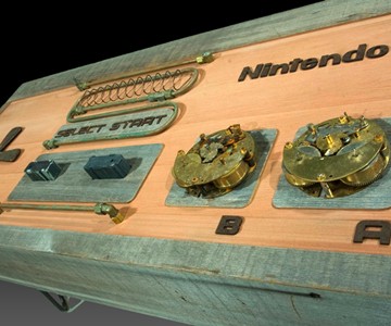 Steampunk Nintendo Controller Coffee Table