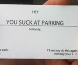 You Suck At Parking Business Cards