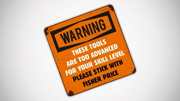 Advanced Tools Warning Sticker