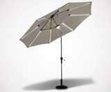 9' Solar Powered LED Lighted Patio Umbrella