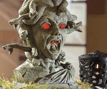 Medusa Animated Halloween Bust