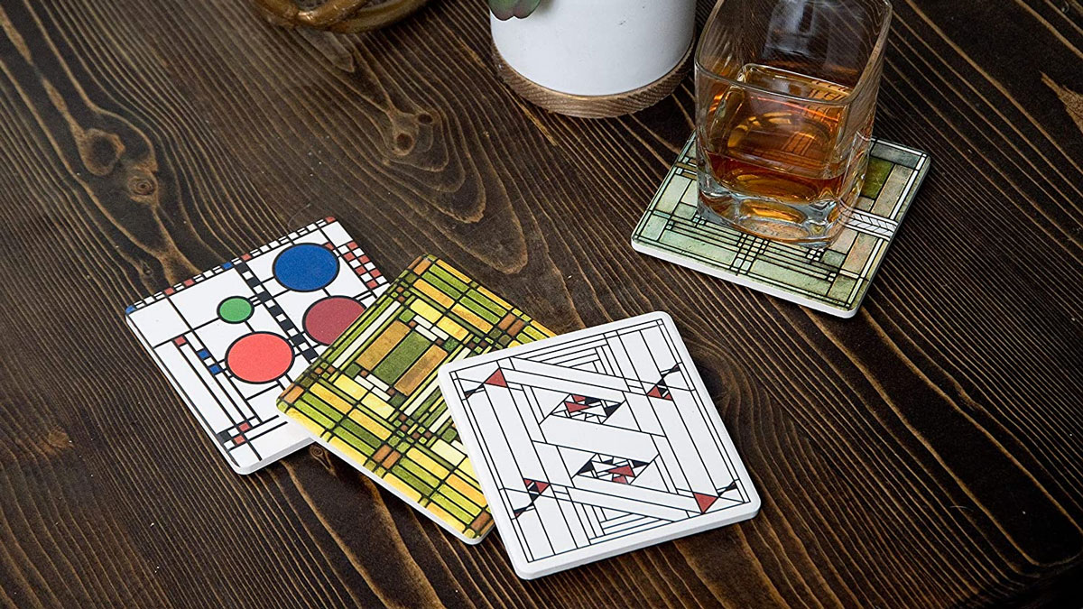 Frank Lloyd Wright Absorbent Stone Coasters Frank Lloyd Wright Absorbent Stone Coasters
