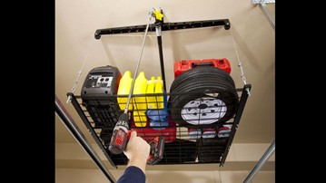 4' x 4' Cable-Lifted Storage Rack