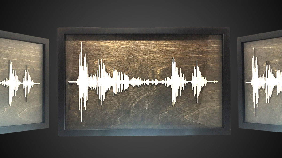 Layered Wood Soundwave Art & Mobile App