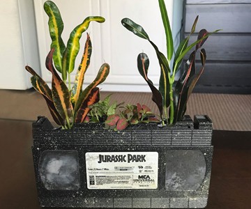 Recycled VHS Tape Planters Recycled VHS Tape Planters