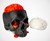 Skull Candle Holder with Bleeding Brain Candle