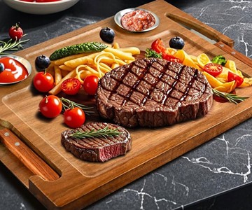 Acacia Wood Steak Plate Acacia Wood Steak Plate