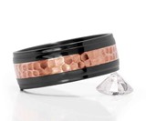 Black Zirconium & Copper Ring