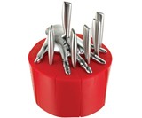 Five Finger Fillet Knife Set - Red