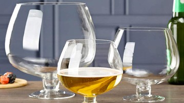 Giant Crystal Glass Brandy Snifters