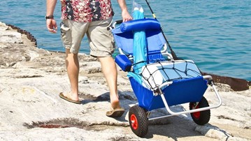 Folding Beach Chair & Roller Cart Folding Beach Chair & Roller Cart
