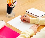 Hole-in-the-Bucket Pen & Pencil Holder