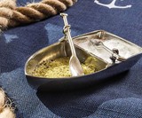 Pewter Row Boat Salt & Pepper Cellar