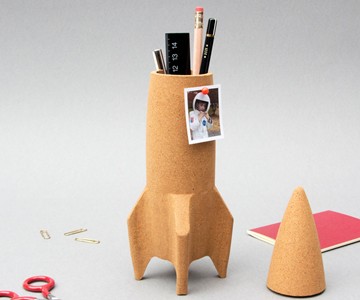 Cork Rocket Desk Organizer Cork Rocket Desk Organizer