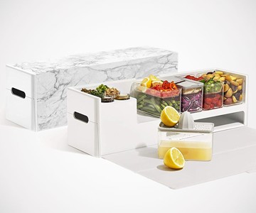 Prepdeck Meal Prep Kit with Storage & Cutting Board