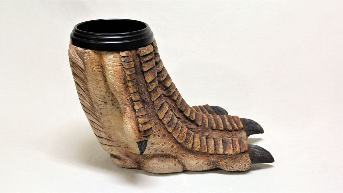 Dinosaur Foot Waste Basket