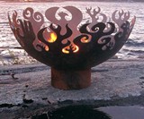 Great Bowl O' Fire Steel Firepit - Beach Installation