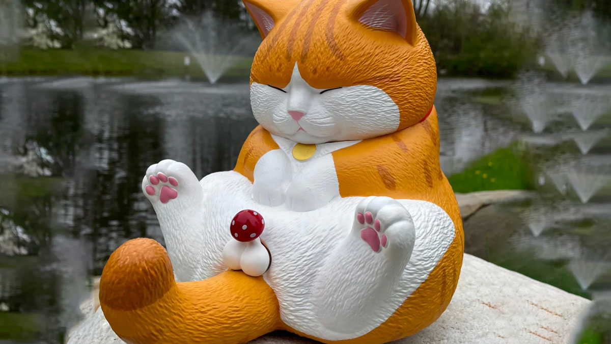 Crotch Staring Cat with Swappable Crotch Parts Crotch Staring Cat with Swappable Crotch Parts