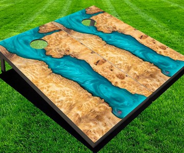 UV-Printed Wood & Epoxy Cornhole Set