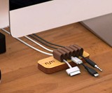 Wood & Leather Cable Organizers