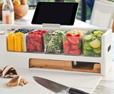 Prepdeck Meal Prep Kit with Storage & Cutting Board