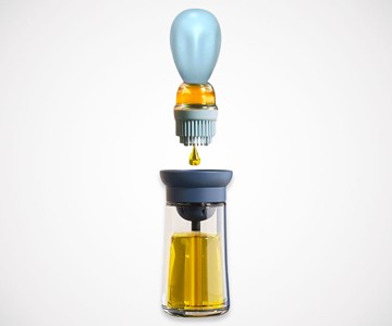 Kitchen Cooking Oil Dispenser Bottle with Basting Brush Kitchen Cooking Oil Dispenser Bottle with Basting Brush