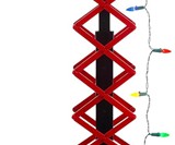 Santa on a Lift Hanging Christmas Lights Decoration